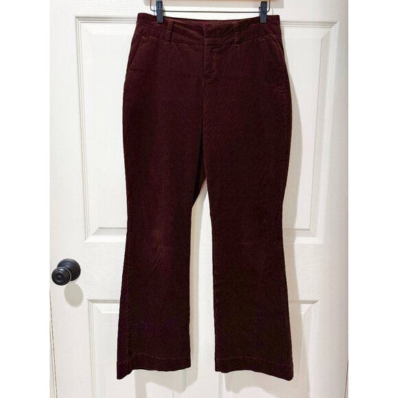 Coldwater Creek Chocolate Brown Bootcut Corduroy Pants Fall Stretch 6 Petite - Picture 1 of 14